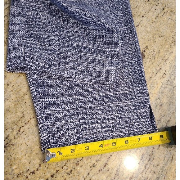Lane Bryant Plus Size 26 "The Allie" Cropped Navy Tweed Look Stretch Sip Pockets - Picture 4 of 16